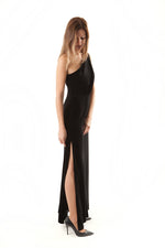 One Shoulder Velvet Dress