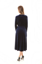 Crossover Velvet Dress