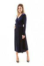 Crossover Velvet Dress